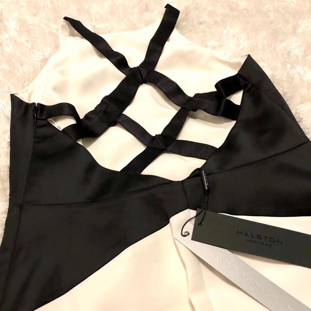 NWT- HALSTON Sleeveless Round Neck Dress - Picture 10 of 16